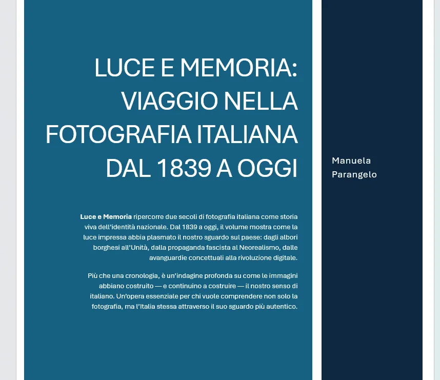 cover luce e memoria