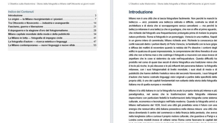 L'Obiettivo sulla Madonnina - Storia della fotografia a Milano dall'Ottocento ai giorni nostri, pagina 1