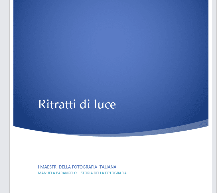 Ritratti di Luce. Maestri della Fotografia Italiana 4 ritratti di luce 1