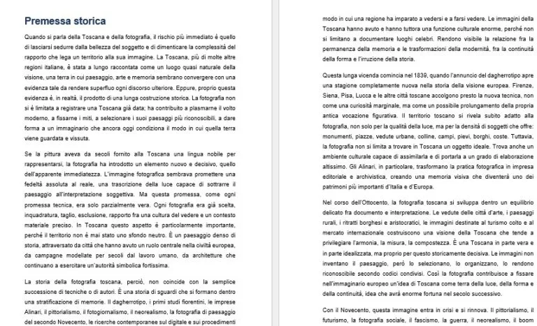 Luce Sull’Arno – Storia della fotografia in Toscana dall’Ottocento, pagina 1